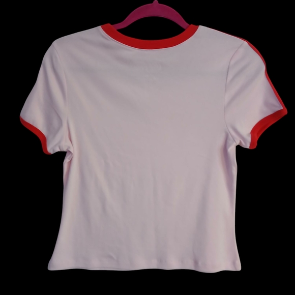 Diet Coke Cropped Pink and Red T-Shirt NWOT - Picture 3 of 9